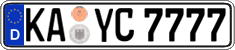 German license plate, Regular plates