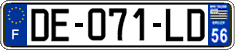 French license plate, SIV (ordinary)