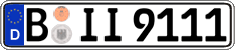 German license plate, Regular plates