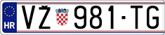 License plate of Croatia, Regular plates