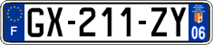 French license plate, SIV (ordinary)