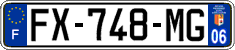 French license plate, SIV (ordinary)