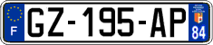 French license plate, SIV (ordinary)