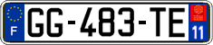 French license plate, SIV (ordinary)