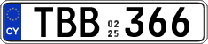 License plate of Cyprus, Regular plates