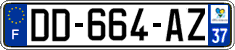 French license plate, SIV (ordinary)