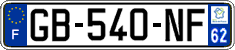French license plate, SIV (ordinary)