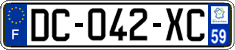 French license plate, SIV (ordinary)