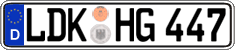 German license plate, Regular plates