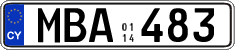 License plate of Cyprus, Regular plates