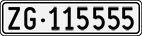 License plate of Switzerland, Cars