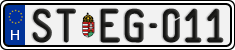 license plates of Hungary, Regular plates (2022)