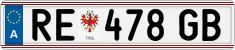 License plate of Austria, Regular plates