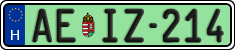 license plates of Hungary, Regular plates (2022)