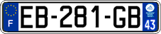 French license plate, SIV (ordinary)