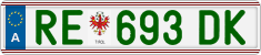 License plate of Austria, Regular plates