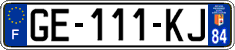 French license plate, SIV (ordinary)