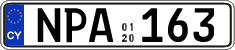 License plate of Cyprus, Regular plates