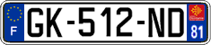 French license plate, SIV (ordinary)