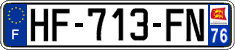 French license plate, SIV (ordinary)