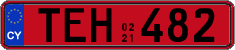 License plate of Cyprus, Rental cars