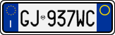License plate of Italy, Cars (1994 year series)