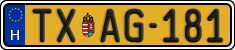 license plates of Hungary, Taxi (2022)