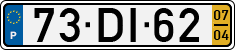 License plate of Portugal, Regular plates