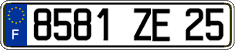 French license plate, FNI