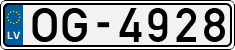 License plate of Latvia, Regular car plates