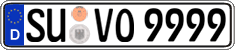 German license plate, Regular plates