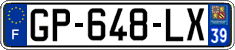 French license plate, SIV (ordinary)