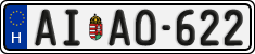 license plates of Hungary, Regular plates (2022)