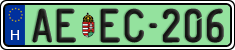 license plates of Hungary, Regular plates (2022)