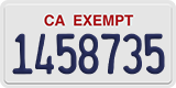 California, Exempt (1234567)