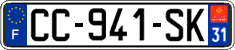 French license plate, SIV (ordinary)