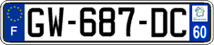 French license plate, SIV (ordinary)