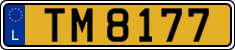 License plate of Luxembourg, 2003 year system