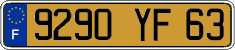French license plate, FNI