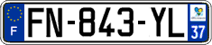 French license plate, SIV (ordinary)