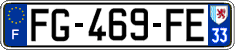 French license plate, SIV (ordinary)
