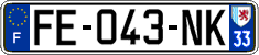 French license plate, SIV (ordinary)