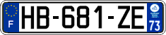 French license plate, SIV (ordinary)