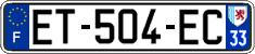 French license plate, SIV (ordinary)