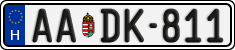 license plates of Hungary, Regular plates (2022)