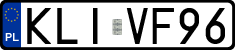 License plates of Poland, Regular car plates