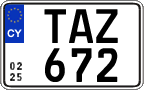 License plate of Cyprus, Regular plates
