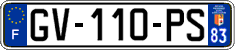 French license plate, SIV (ordinary)