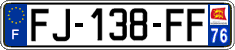 French license plate, SIV (ordinary)