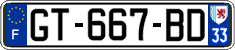 French license plate, SIV (ordinary)